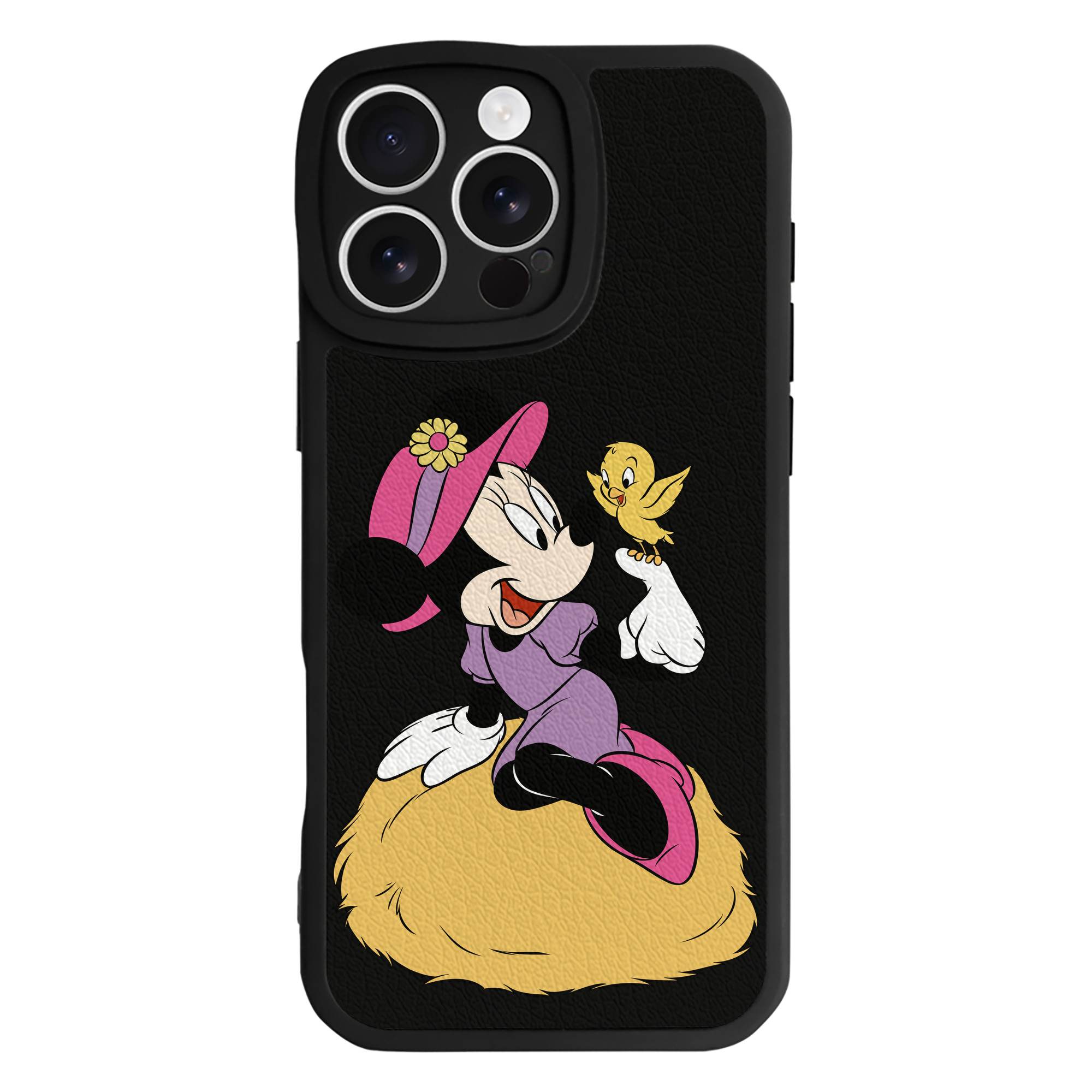 （画像用） ミッキーマウス Mickey Mouse 【iPhone 16シリーズ対応】シリコンスマホケース（レザー調） 材質：シリコン